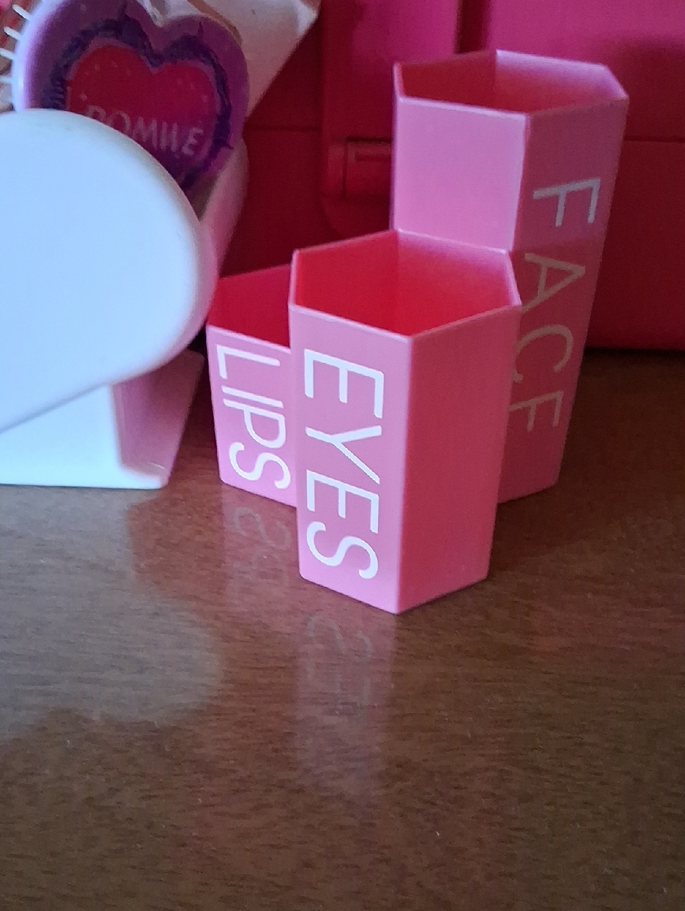 Pink Cosmetic Organizers - Eyes Lips Face Set